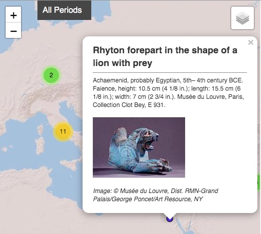 museum artifacts map